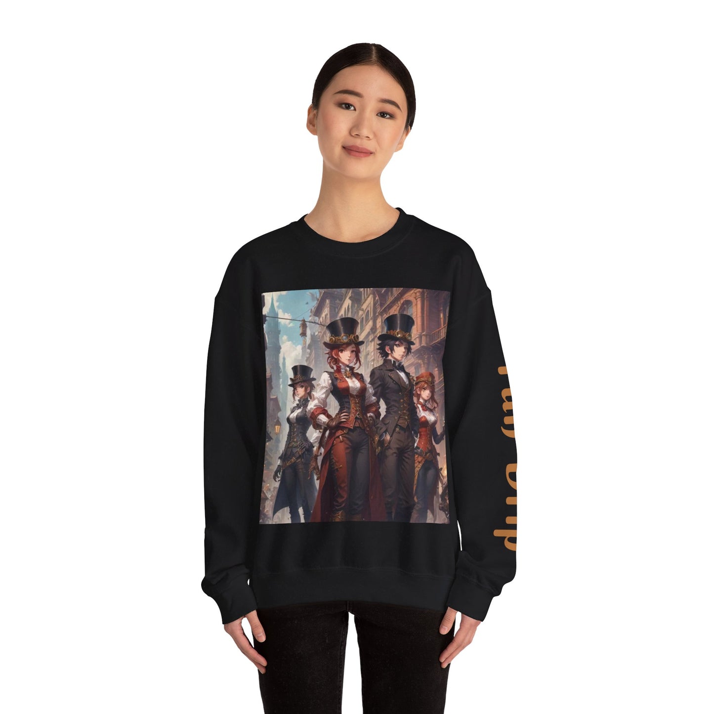 AI Anime Steampunk Crewneck Sweatshirt