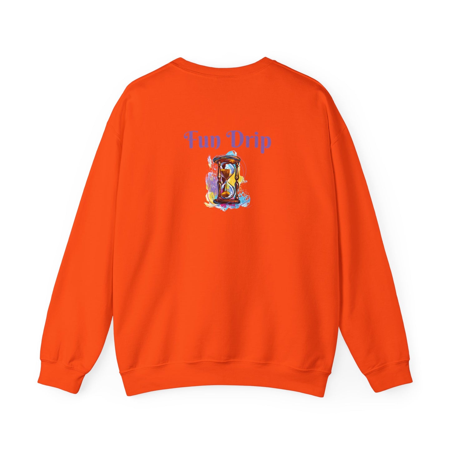 Unisex Heavy Blend Crewneck Sweatshirt, watercolor hourglass, colorful hourglass, time keeping, hourglass