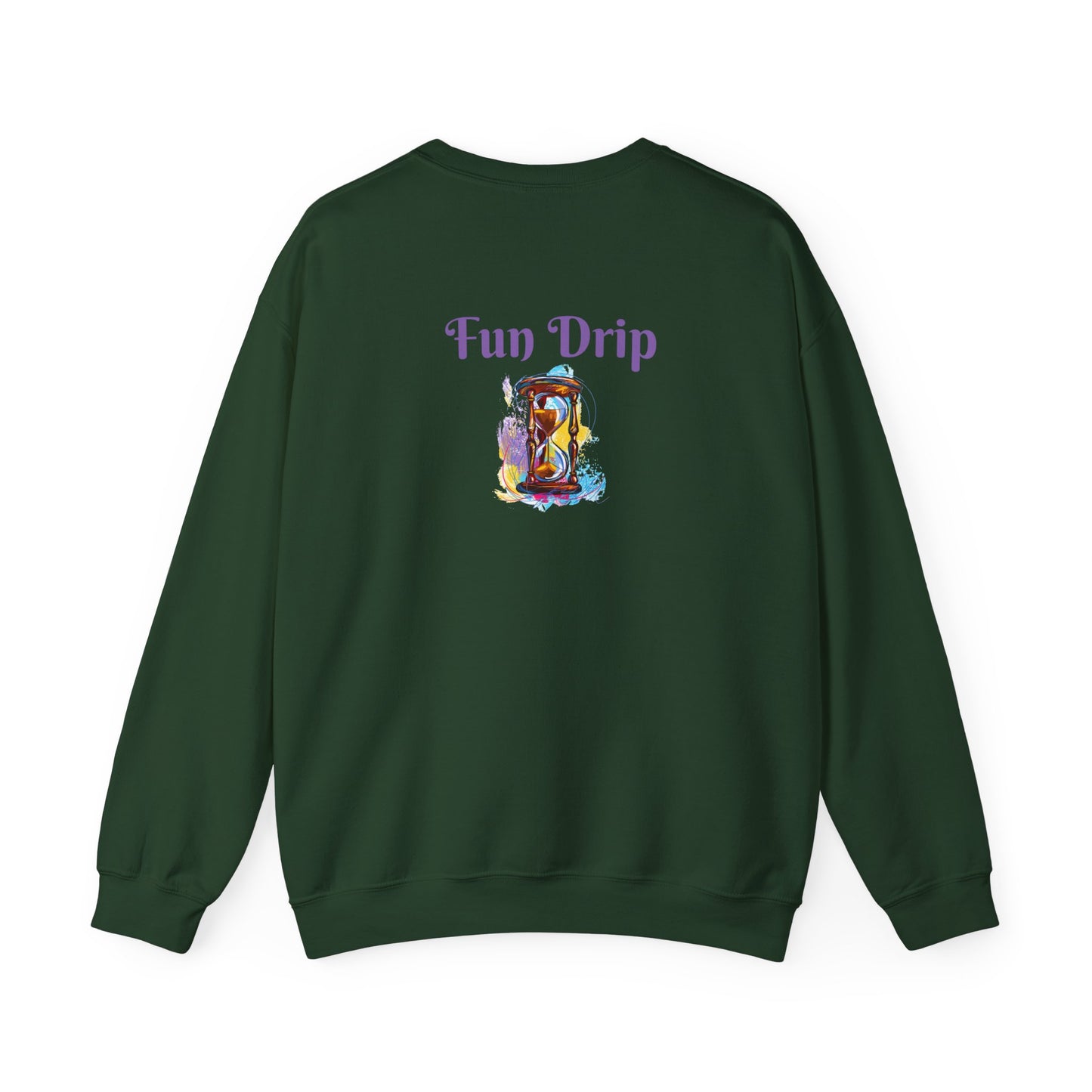 Unisex Heavy Blend Crewneck Sweatshirt, watercolor hourglass, colorful hourglass, time keeping, hourglass