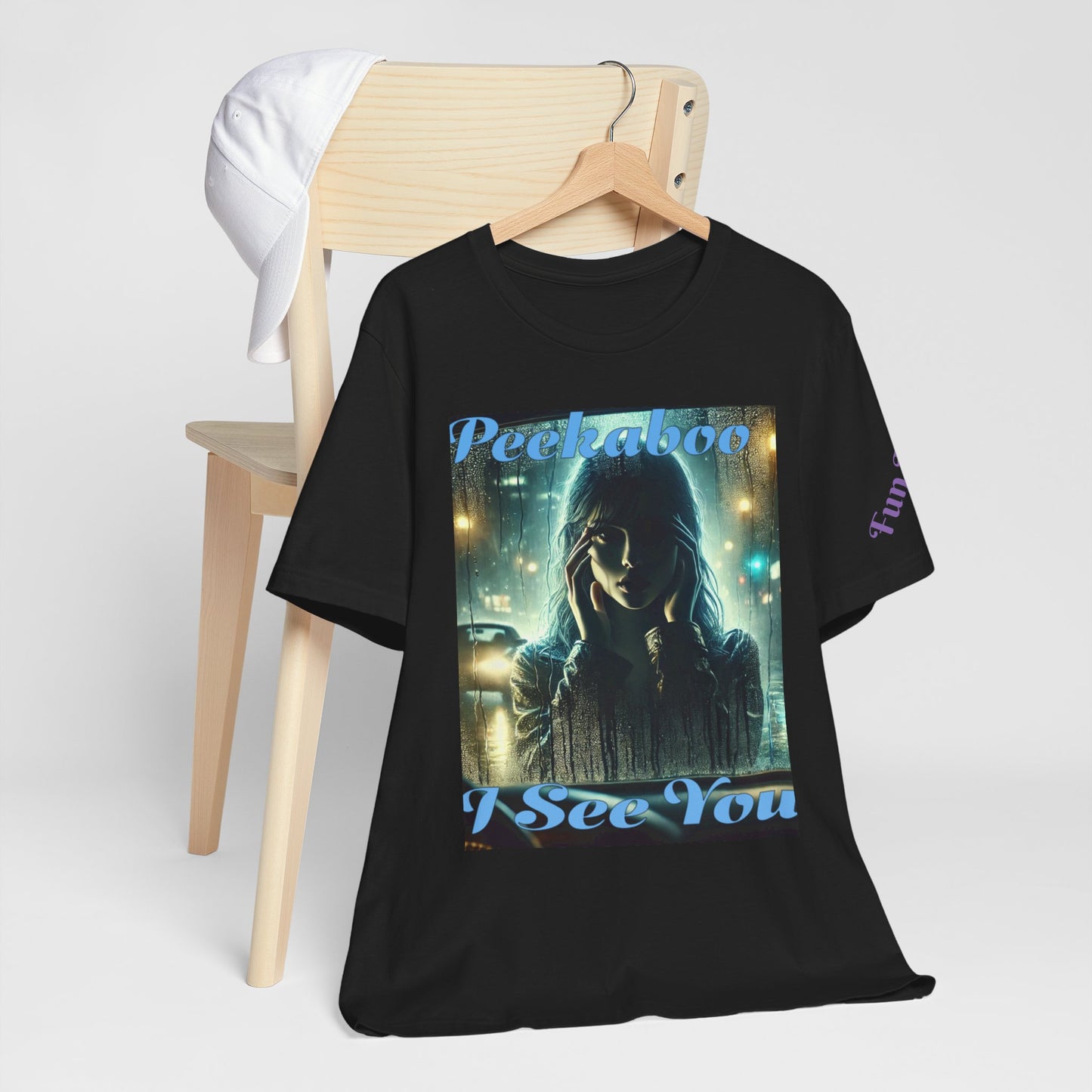 Funny Peekaboo Unisex Tee, Humorous Short Sleeve Shirt, Playful Graphic Tee, Cute Peekaboo T-Shirt, Joke Unisex Jersey Tee