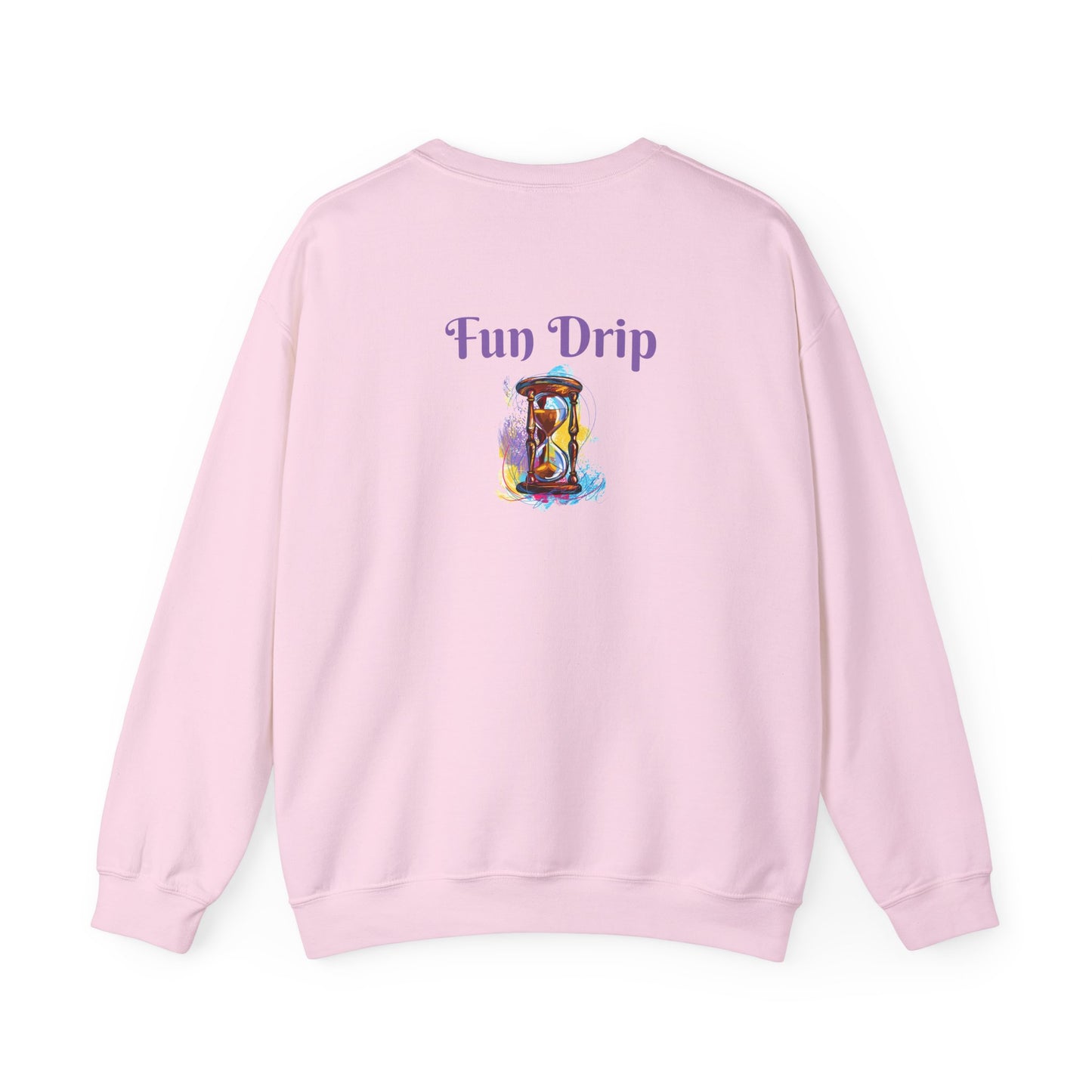 Unisex Heavy Blend Crewneck Sweatshirt, watercolor hourglass, colorful hourglass, time keeping, hourglass