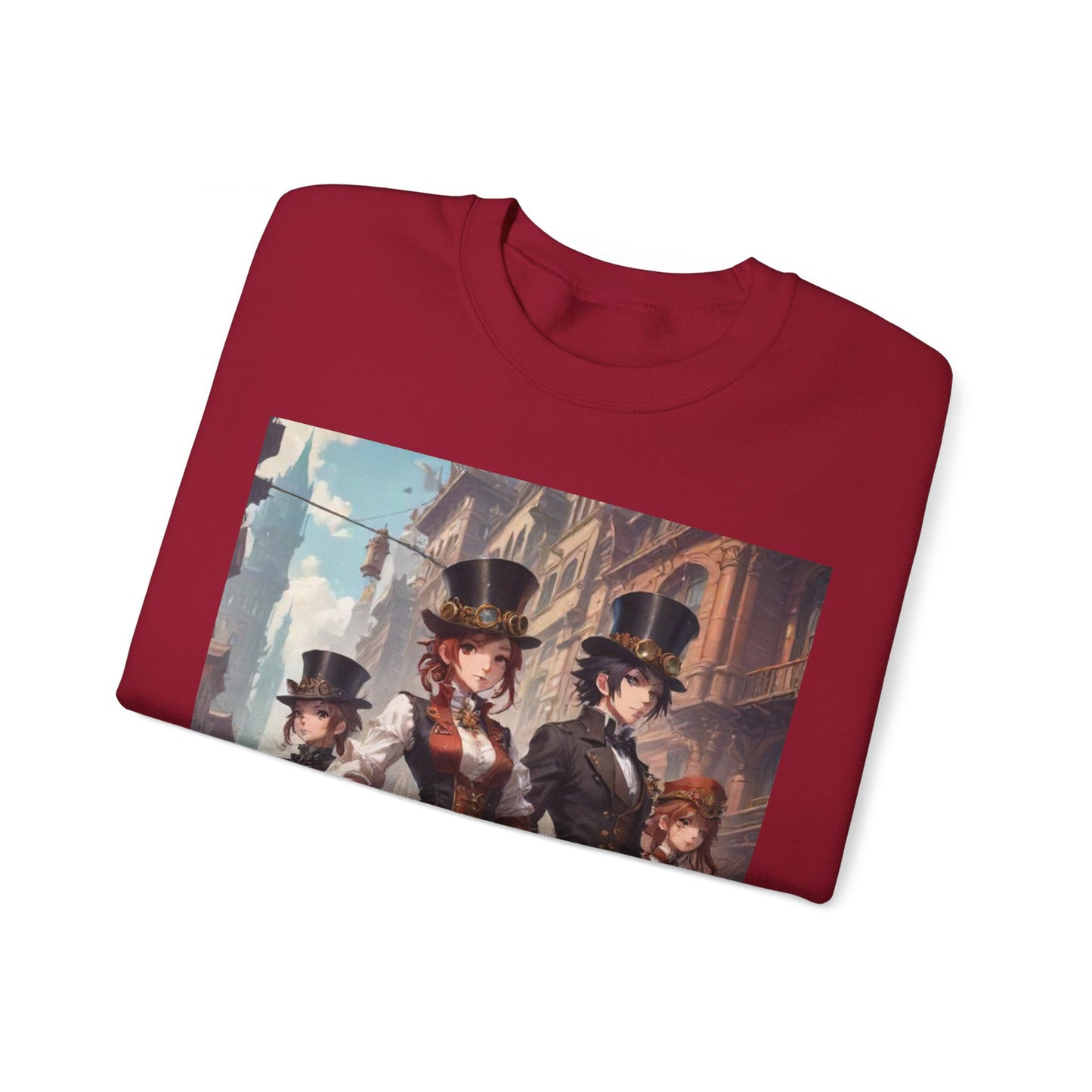 AI Anime Steampunk Crewneck Sweatshirt