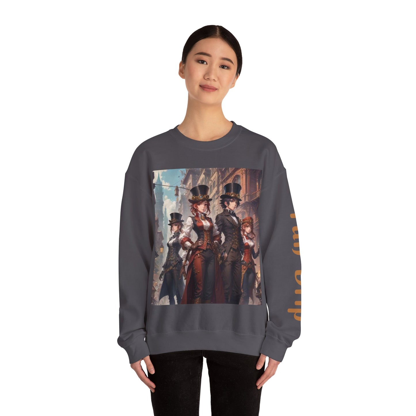 AI Anime Steampunk Crewneck Sweatshirt