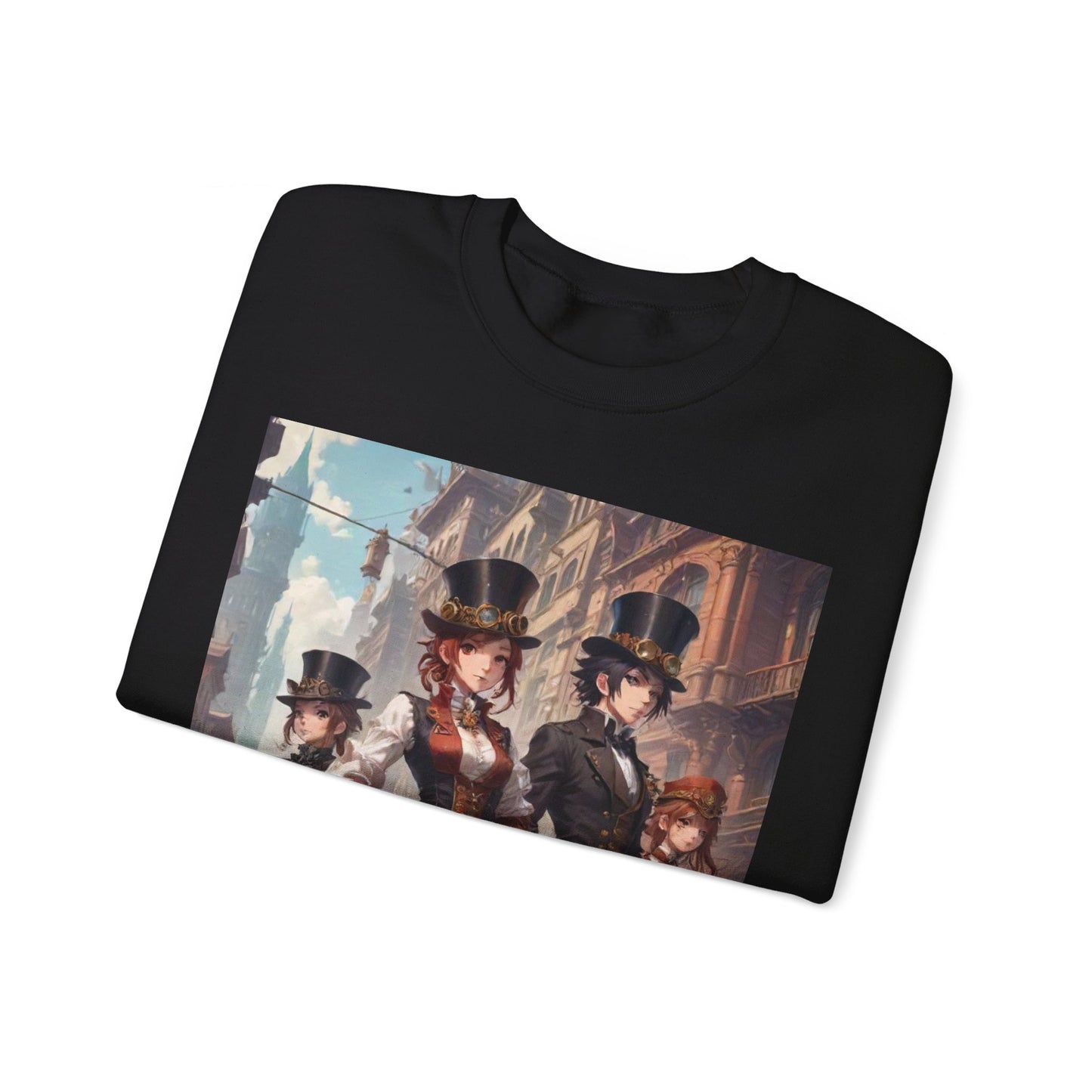 AI Anime Steampunk Crewneck Sweatshirt