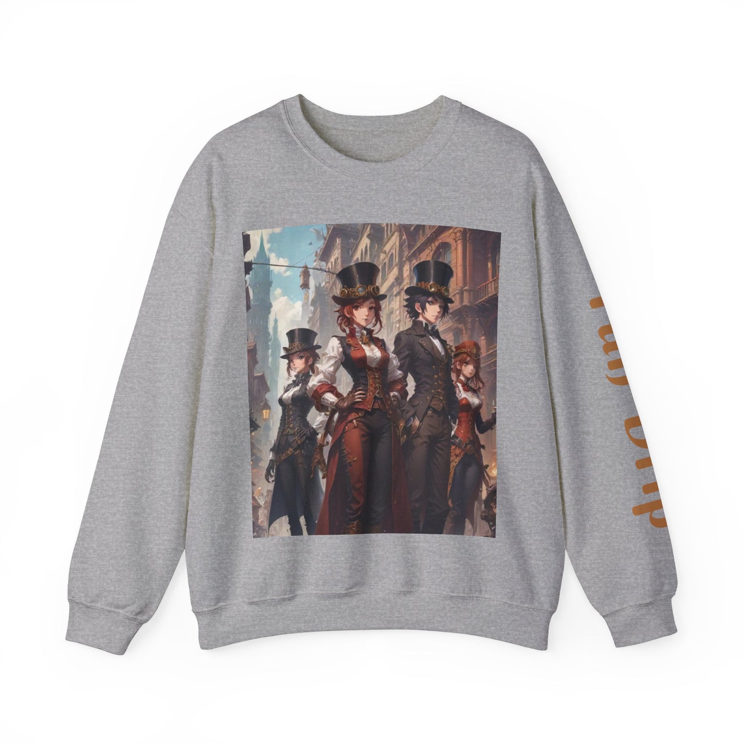 AI Anime Steampunk Crewneck Sweatshirt