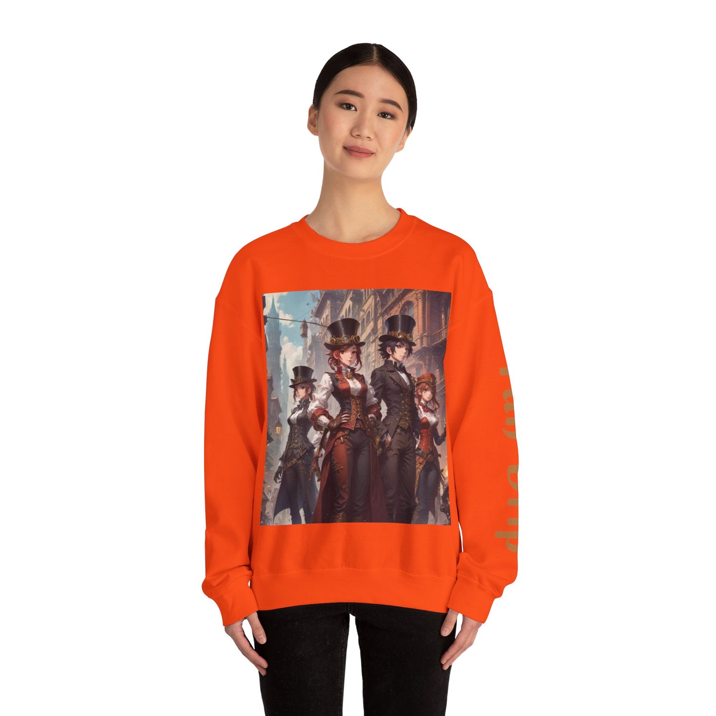 AI Anime Steampunk Crewneck Sweatshirt