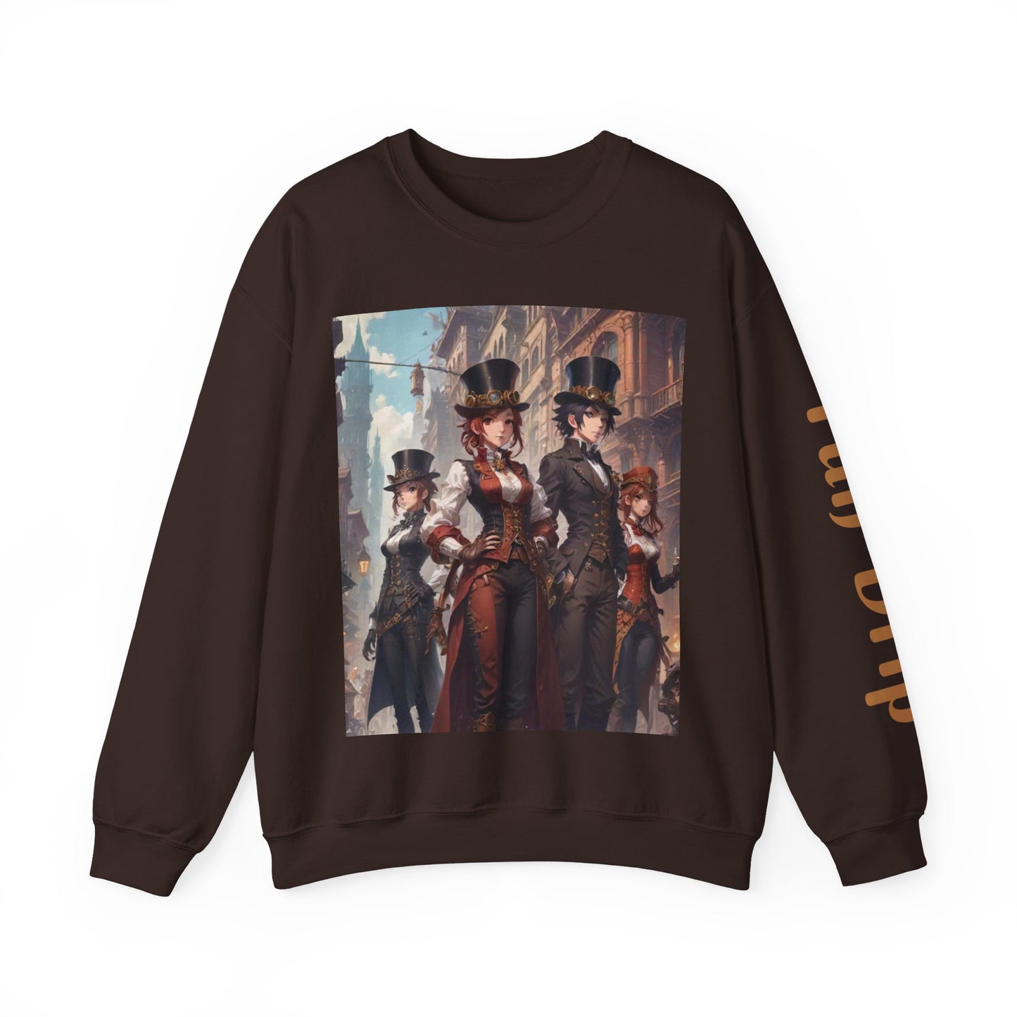 AI Anime Steampunk Crewneck Sweatshirt