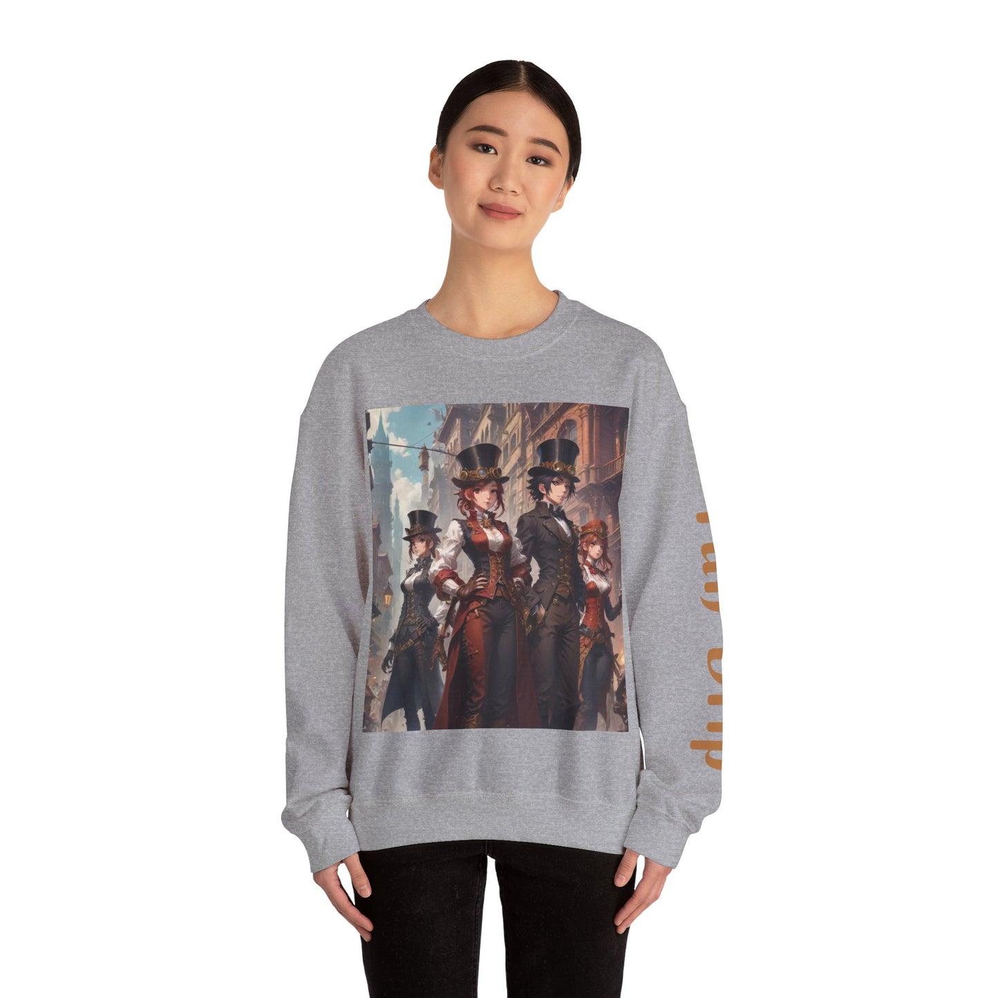 AI Anime Steampunk Crewneck Sweatshirt