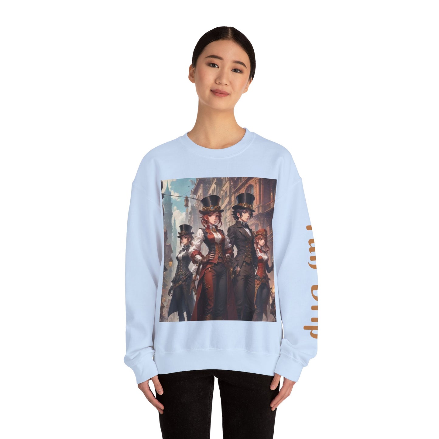AI Anime Steampunk Crewneck Sweatshirt