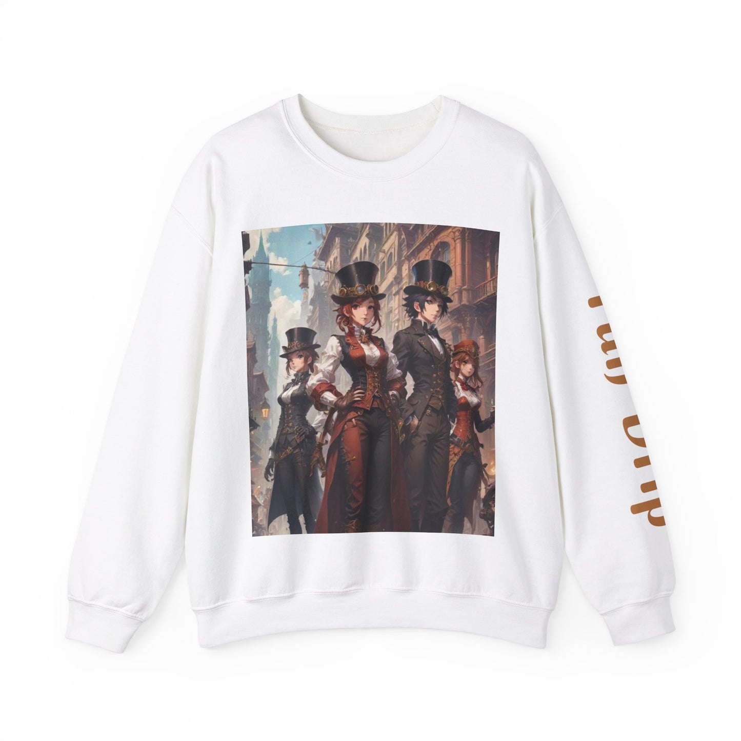 AI Anime Steampunk Crewneck Sweatshirt