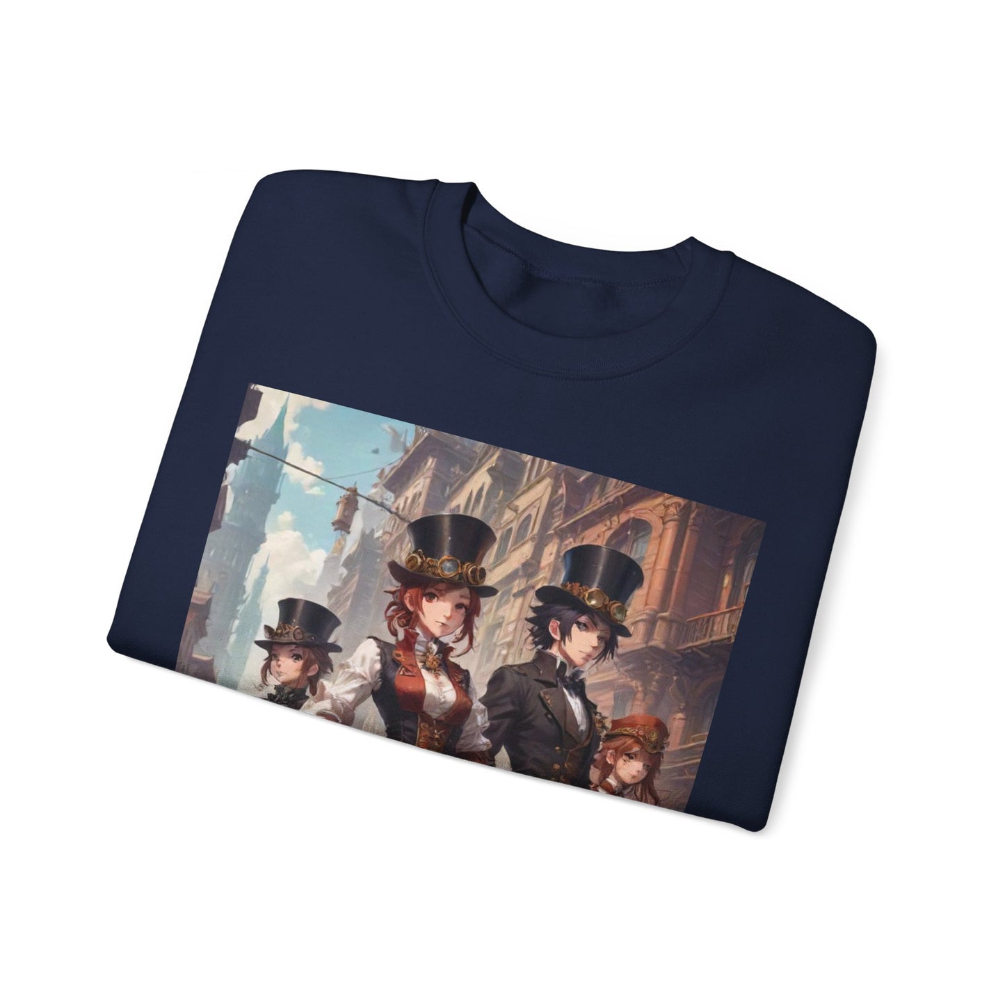 AI Anime Steampunk Crewneck Sweatshirt