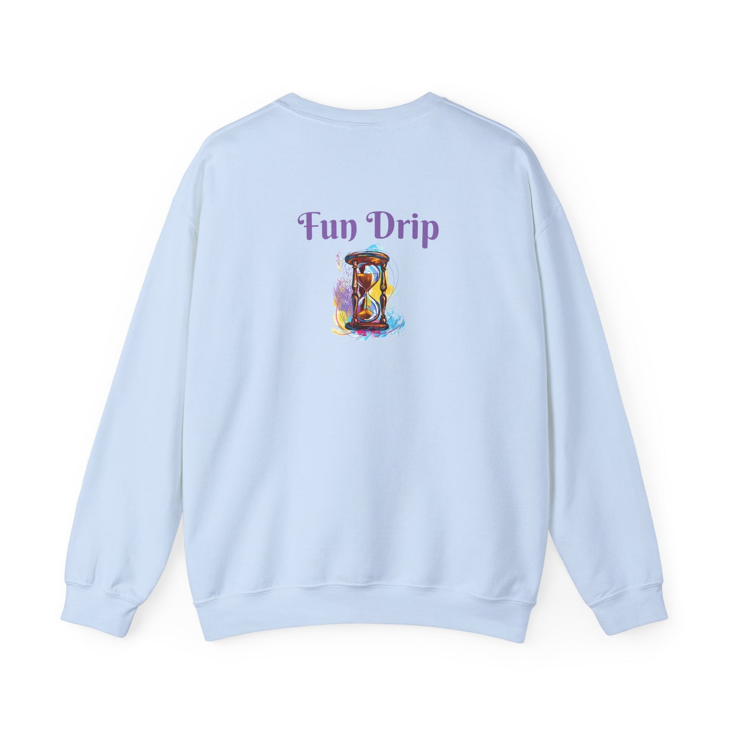 Unisex Heavy Blend Crewneck Sweatshirt, watercolor hourglass, colorful hourglass, time keeping, hourglass