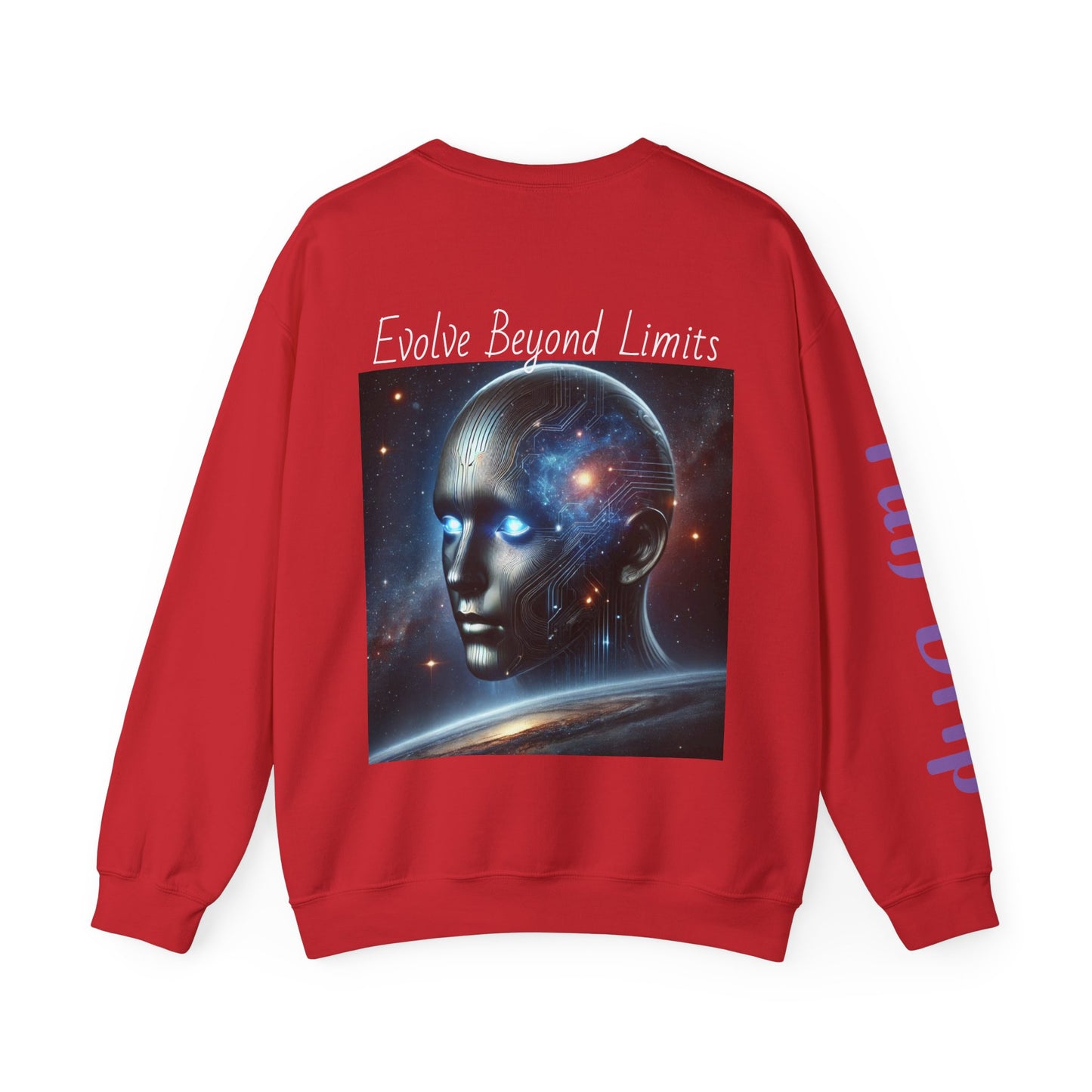 Space Head Futuristic Unisex Crewneck Sweatshirt, Galaxy Nebula Jumper, Celestial Pullover, Cosmic Graphic Top, Sci-Fi Clothing