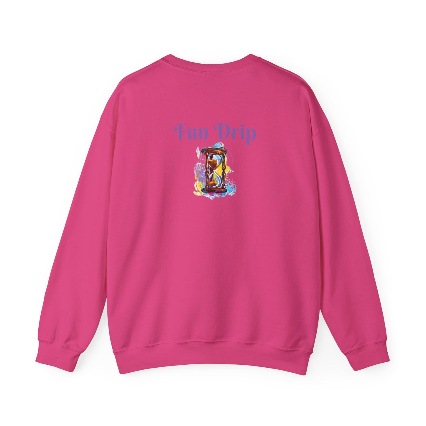 Unisex Heavy Blend Crewneck Sweatshirt, watercolor hourglass, colorful hourglass, time keeping, hourglass