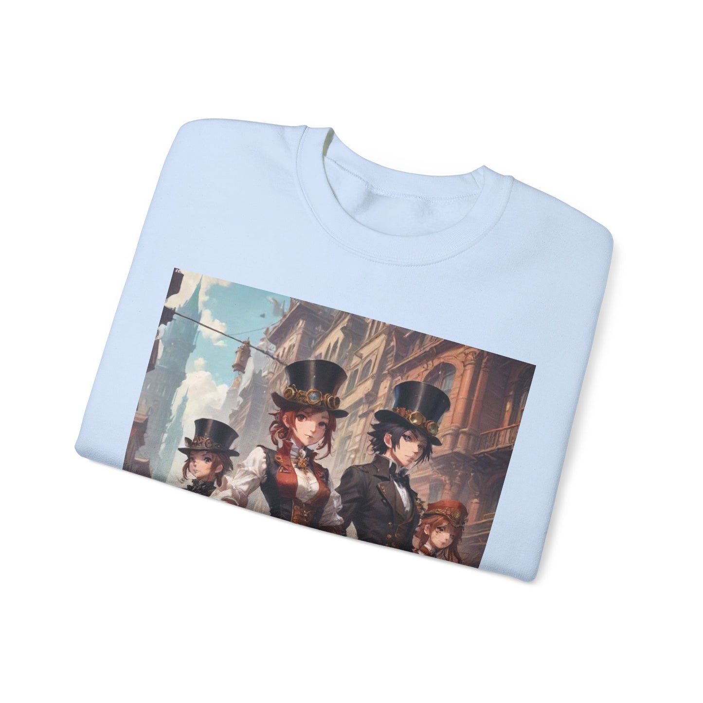 AI Anime Steampunk Crewneck Sweatshirt