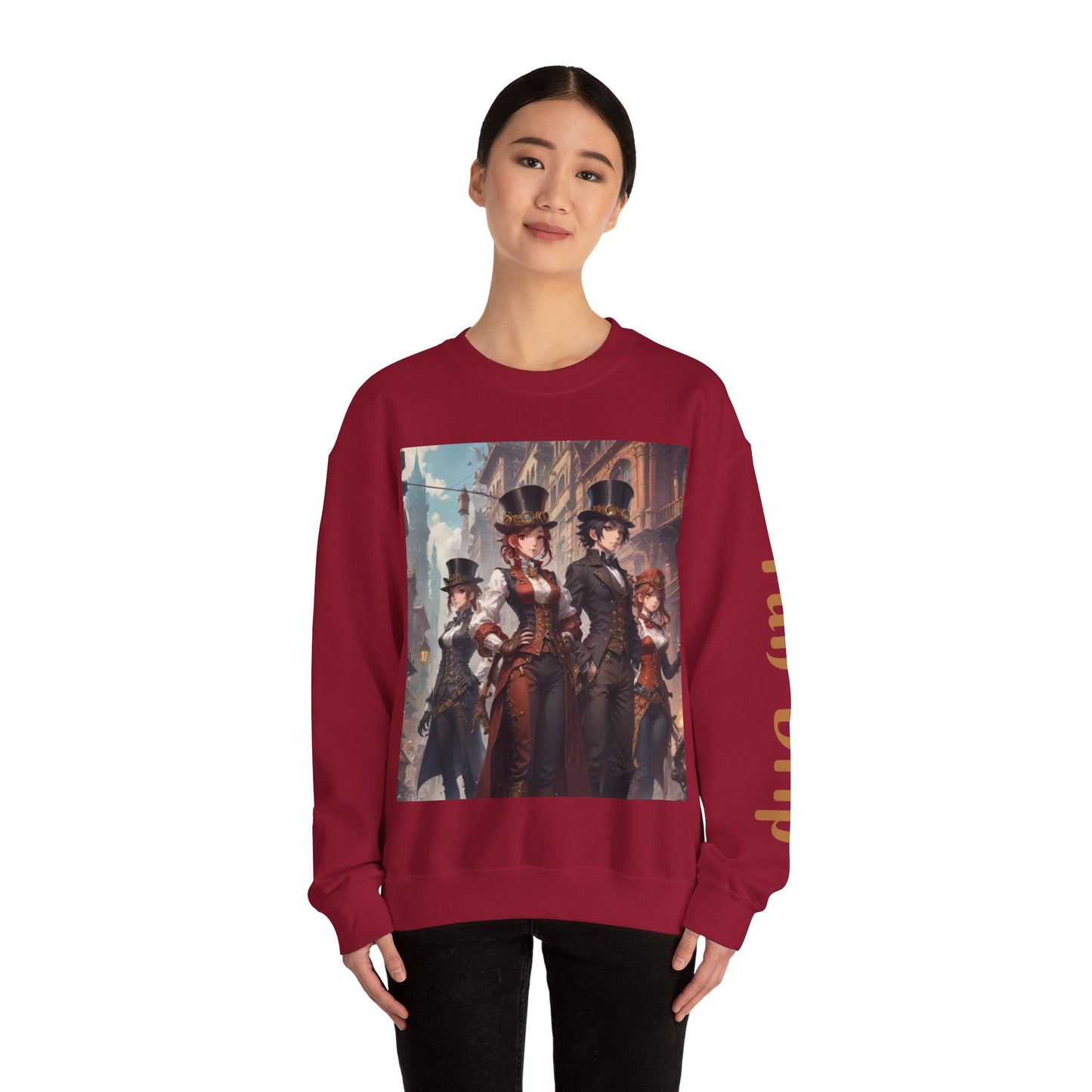 AI Anime Steampunk Crewneck Sweatshirt