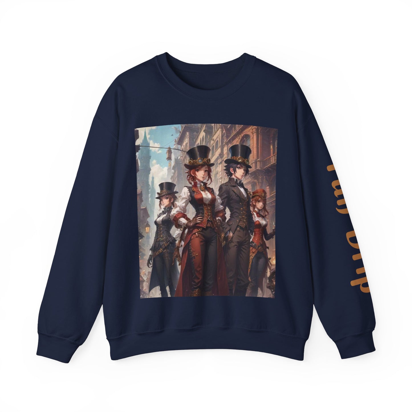 AI Anime Steampunk Crewneck Sweatshirt