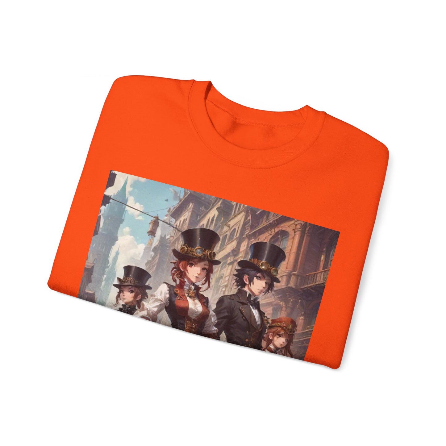 AI Anime Steampunk Crewneck Sweatshirt
