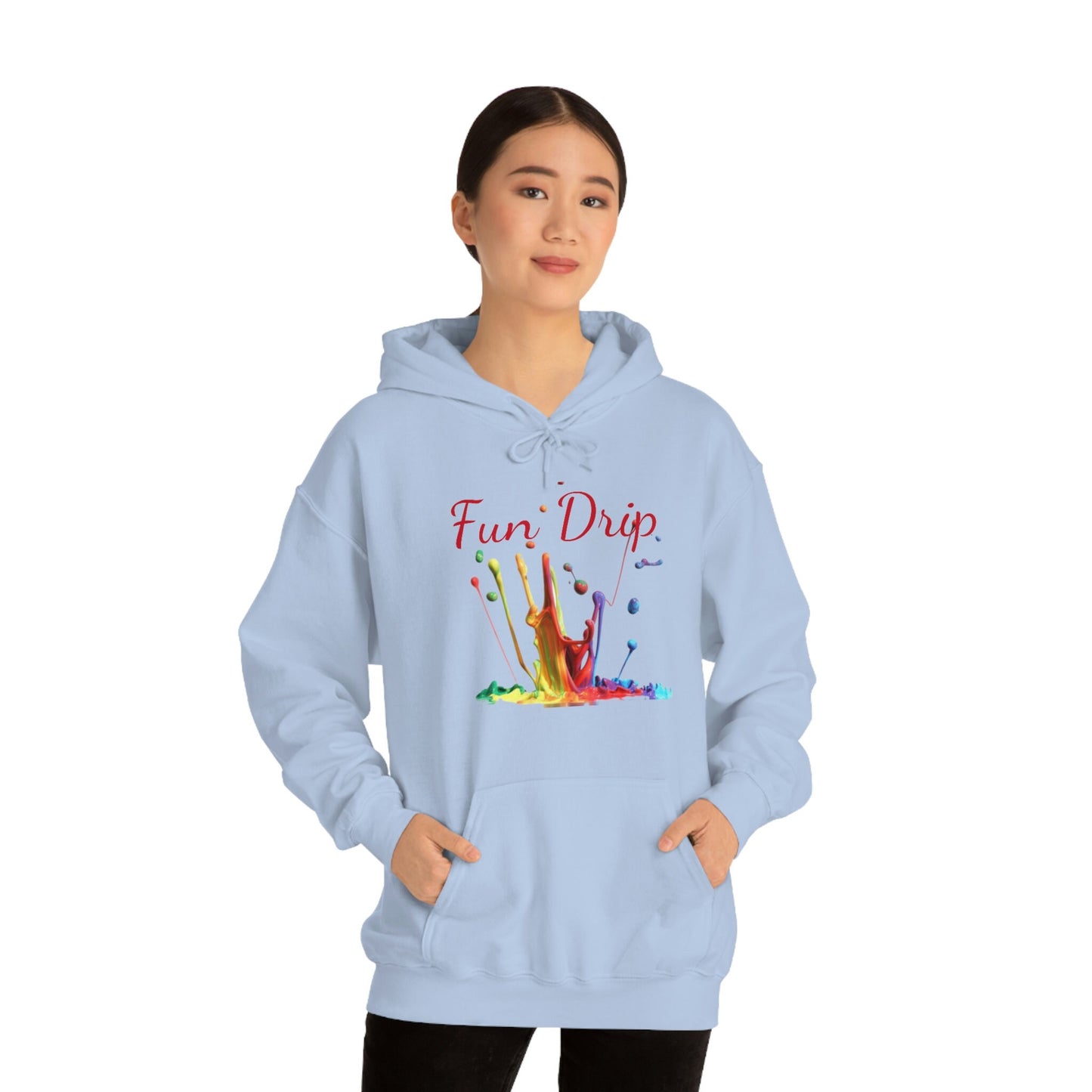 Unisex Heavy Blend Hooded Sweatshirt, Paint Dripping, Colorful, splatter, Fun, Paint