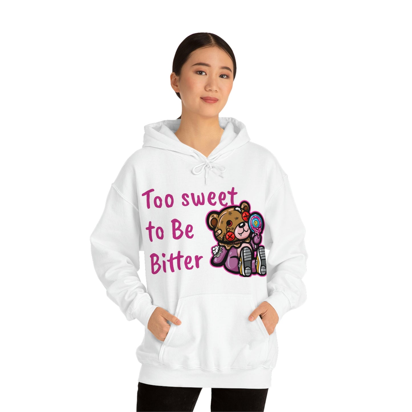 Unisex Heavy Blend Hooded Sweatshirt, sweet, bear, candy, hustle bear, lollypop, sucker