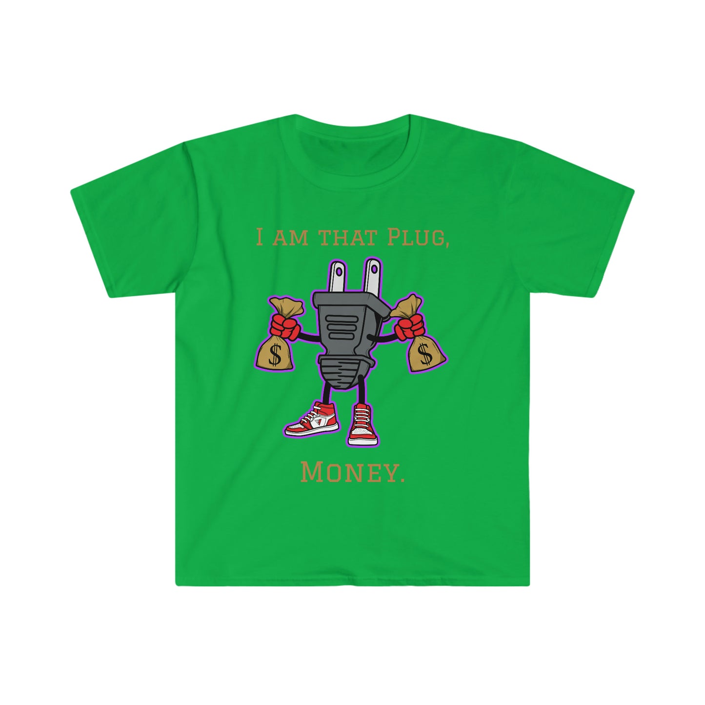Unisex Softstyle T-Shirt, plug, money, hustle plug, money plug, hustle money