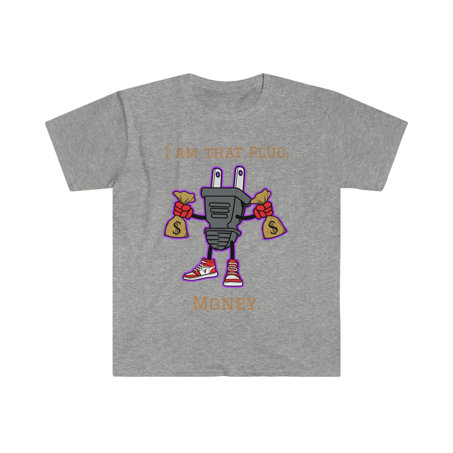 Unisex Softstyle T-Shirt, plug, money, hustle plug, money plug, hustle money