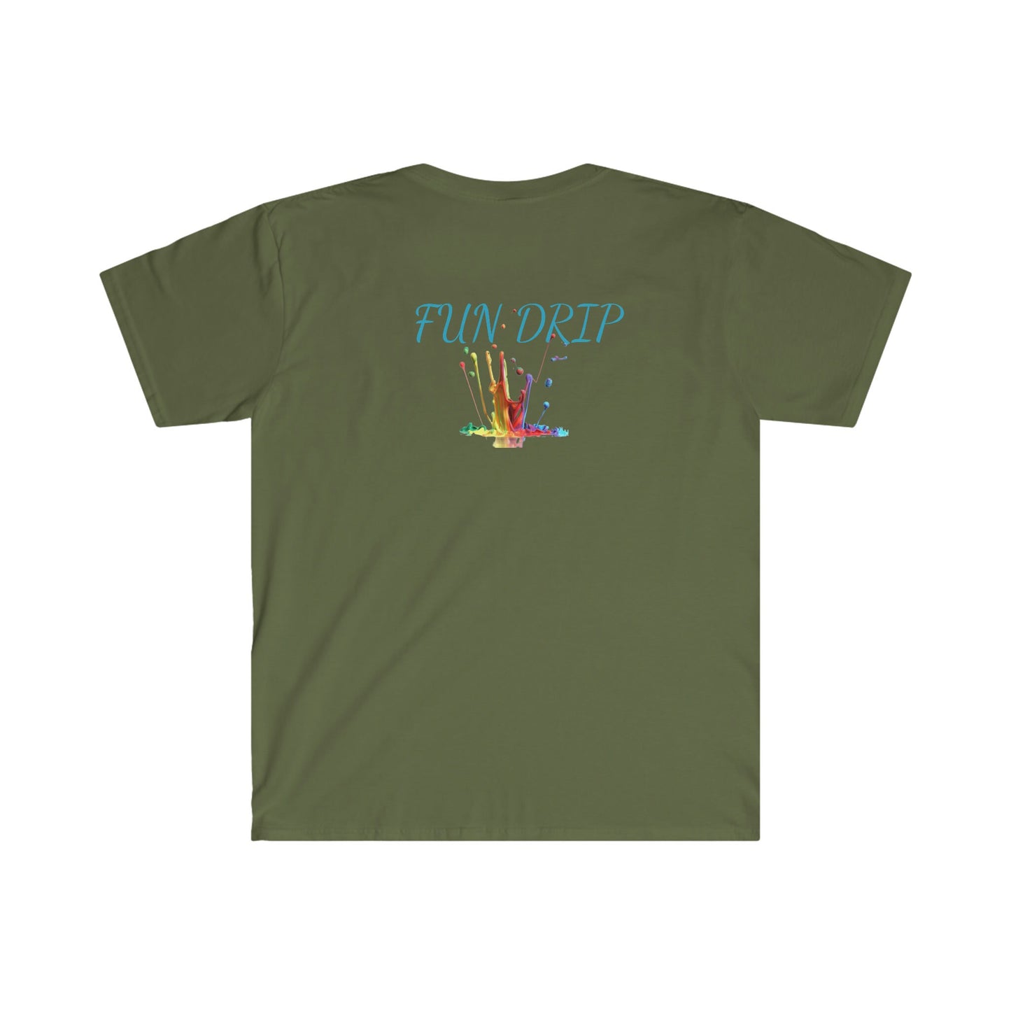 Unisex Softstyle T-Shirt, Dripping color, dripping weed,