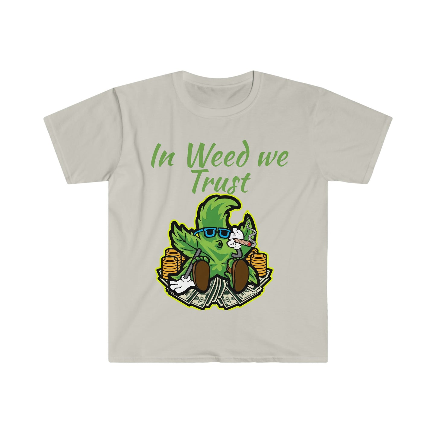 Unisex Softstyle T-Shirt, Trust weed, smoke, green, weed, money, stacks, cash