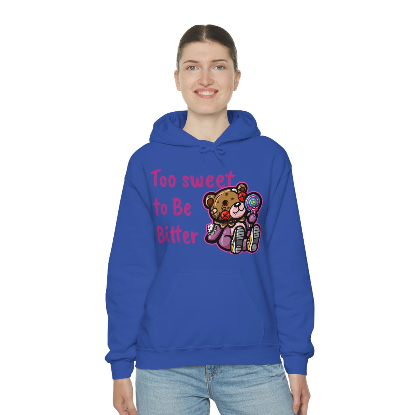 Unisex Heavy Blend Hooded Sweatshirt, sweet, bear, candy, hustle bear, lollypop, sucker