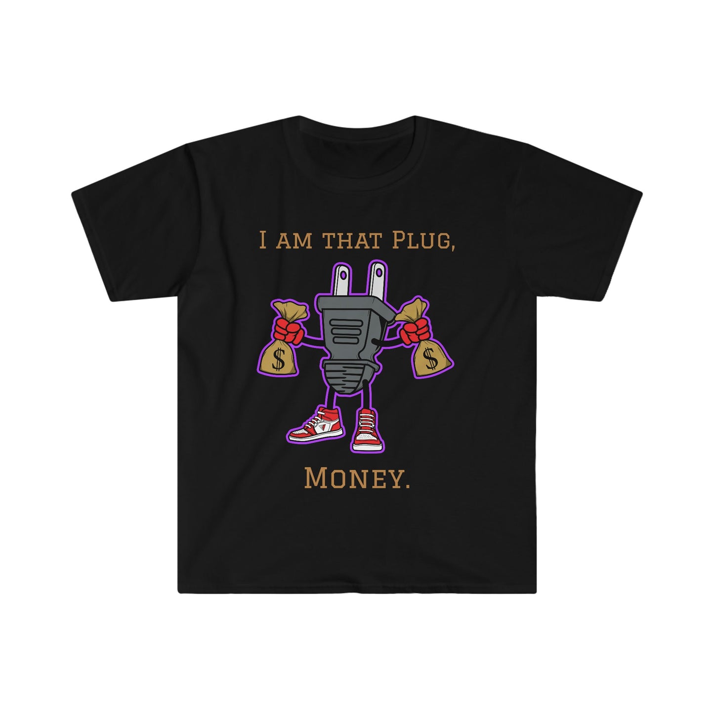 Unisex Softstyle T-Shirt, plug, money, hustle plug, money plug, hustle money