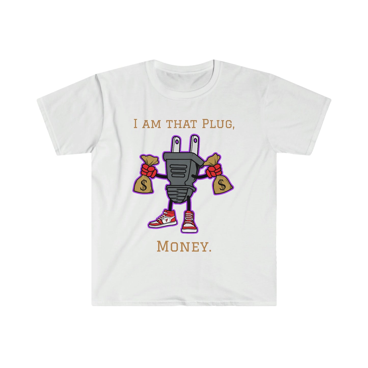 Unisex Softstyle T-Shirt, plug, money, hustle plug, money plug, hustle money