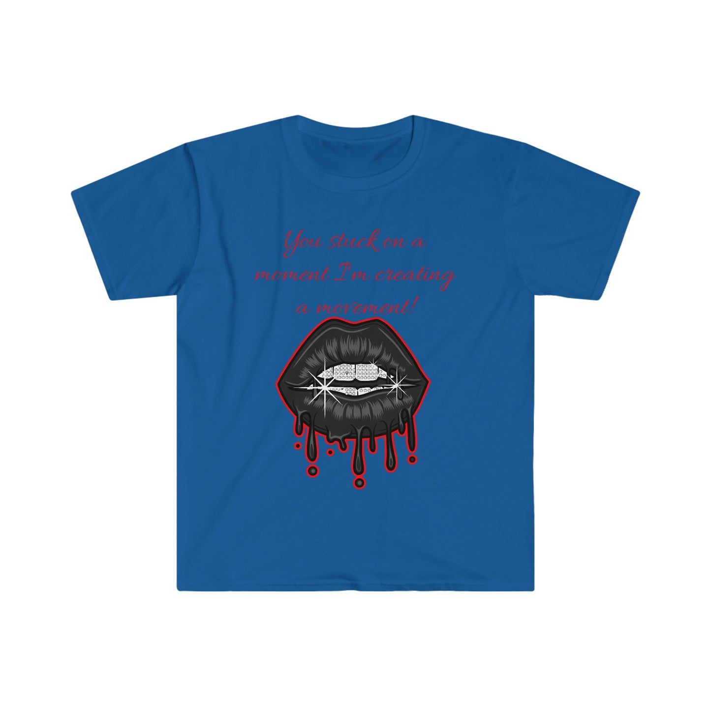 Unisex Softstyle T-Shirt, Lips, dripping lips, sparkling lips, mouth