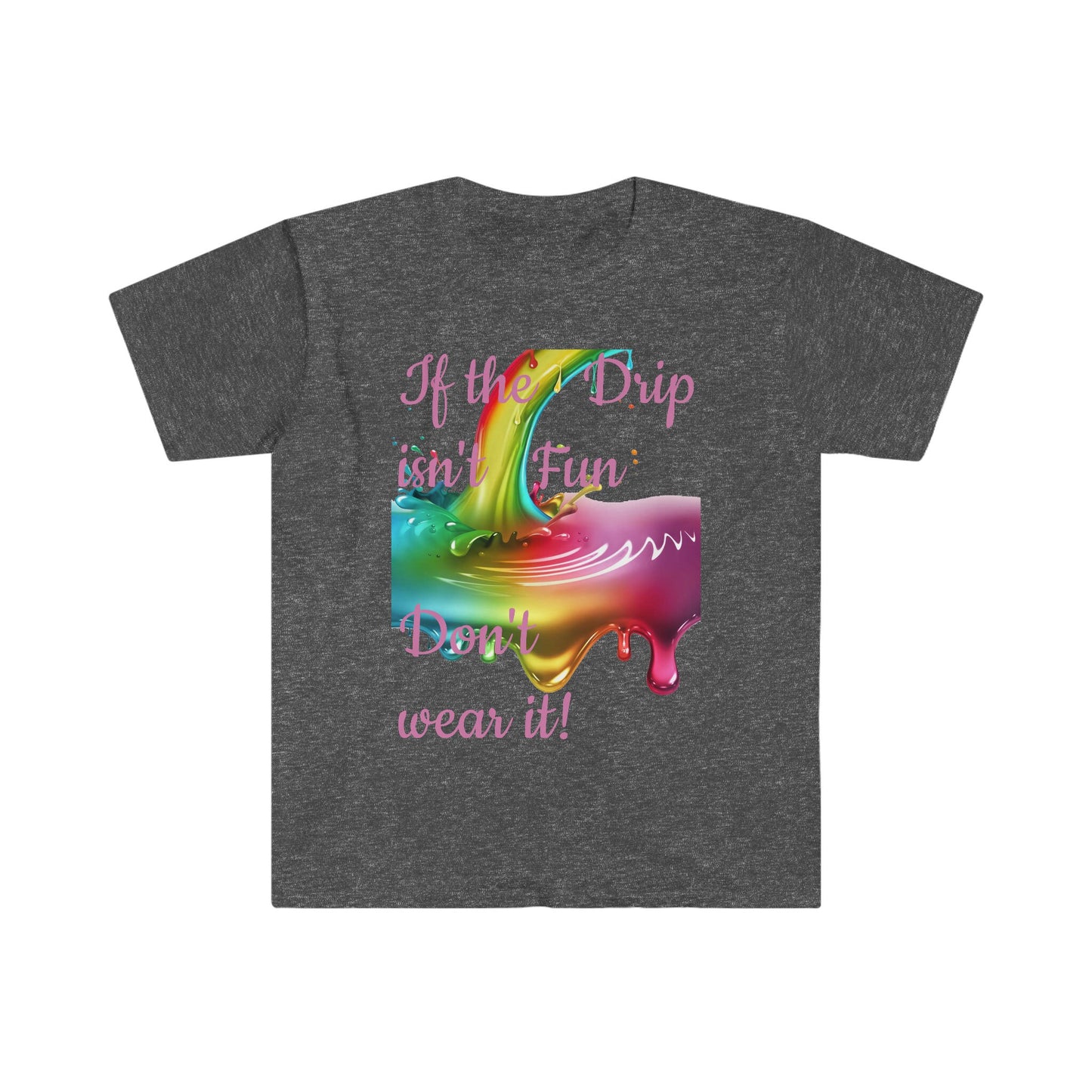 Unisex Softstyle T-Shirt, dripping paint, paint, splatter