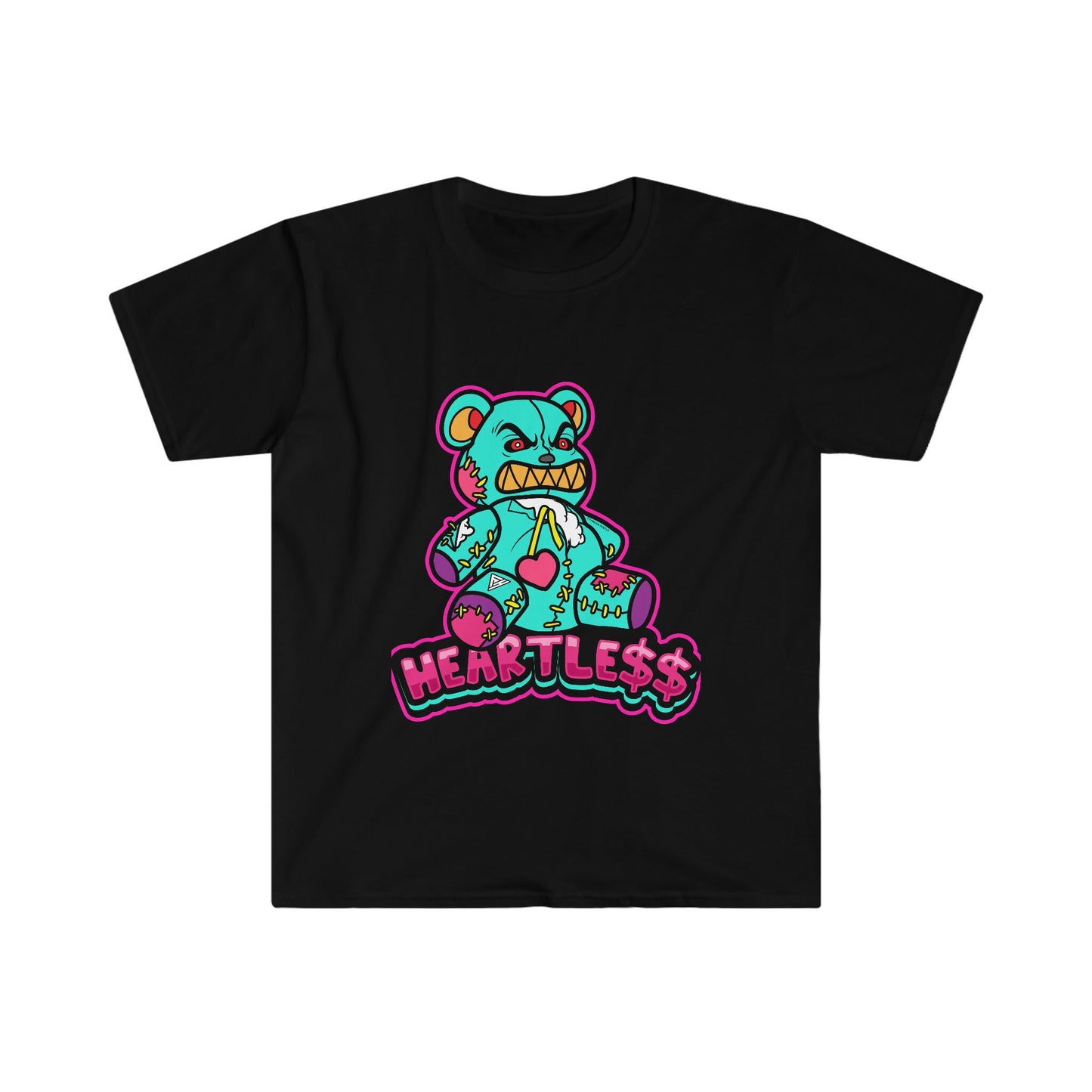 Unisex Softstyle T-Shirt, heartless, hustle, bear, heart broken