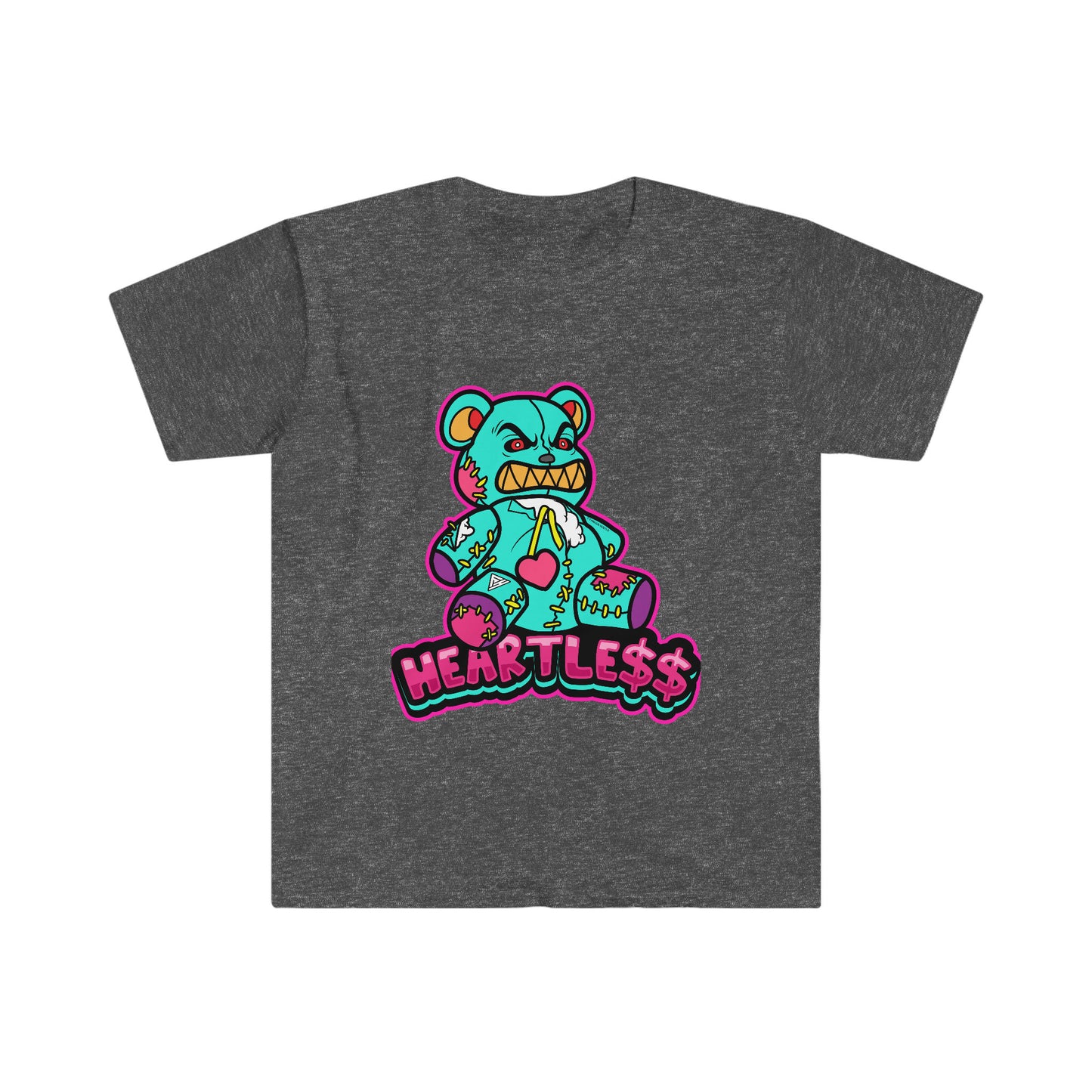 Unisex Softstyle T-Shirt, heartless, hustle, bear, heart broken