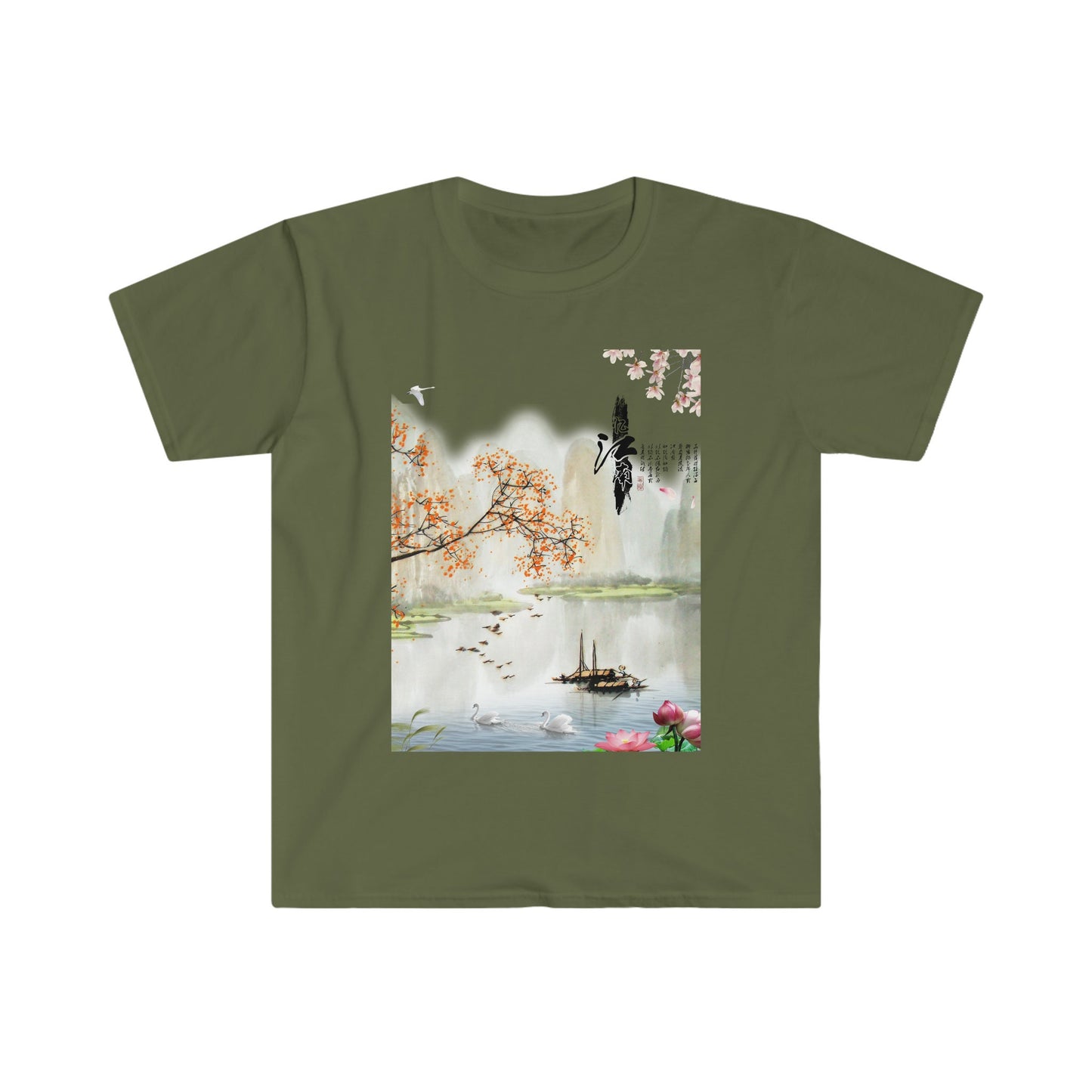 Unisex Softstyle T-Shirt, China oil painting, China scene, oil painting, China painting