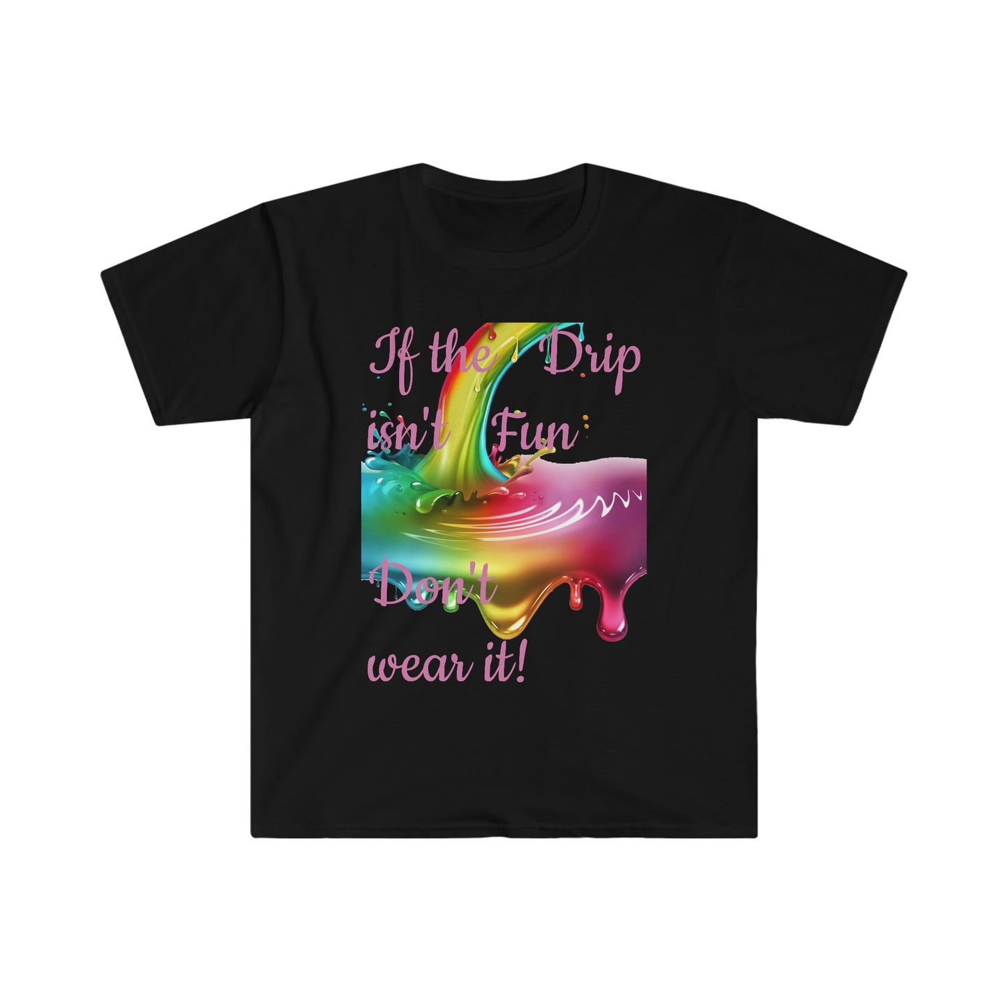 Unisex Softstyle T-Shirt, dripping paint, paint, splatter