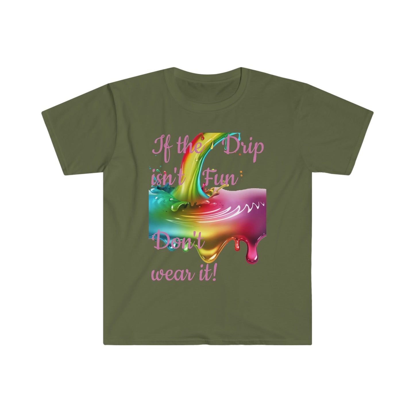 Unisex Softstyle T-Shirt, dripping paint, paint, splatter