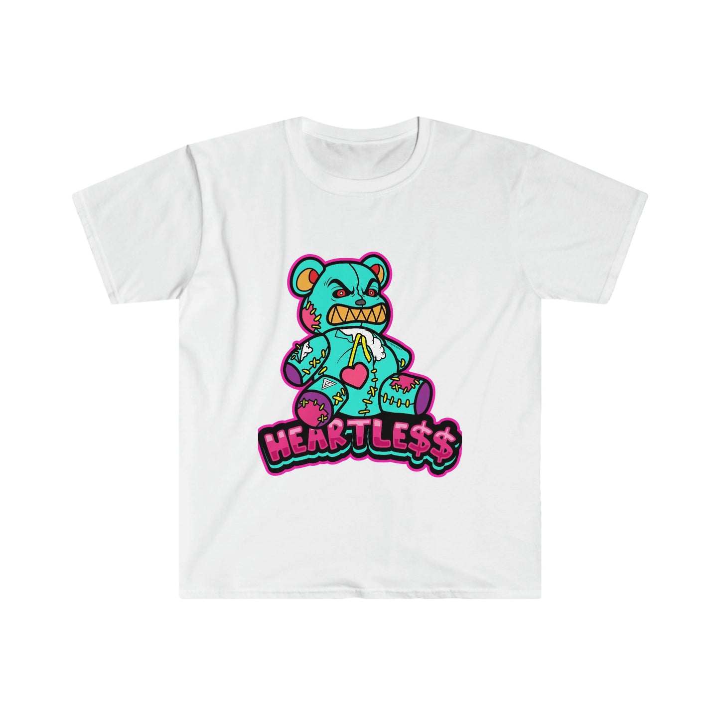Unisex Softstyle T-Shirt, heartless, hustle, bear, heart broken