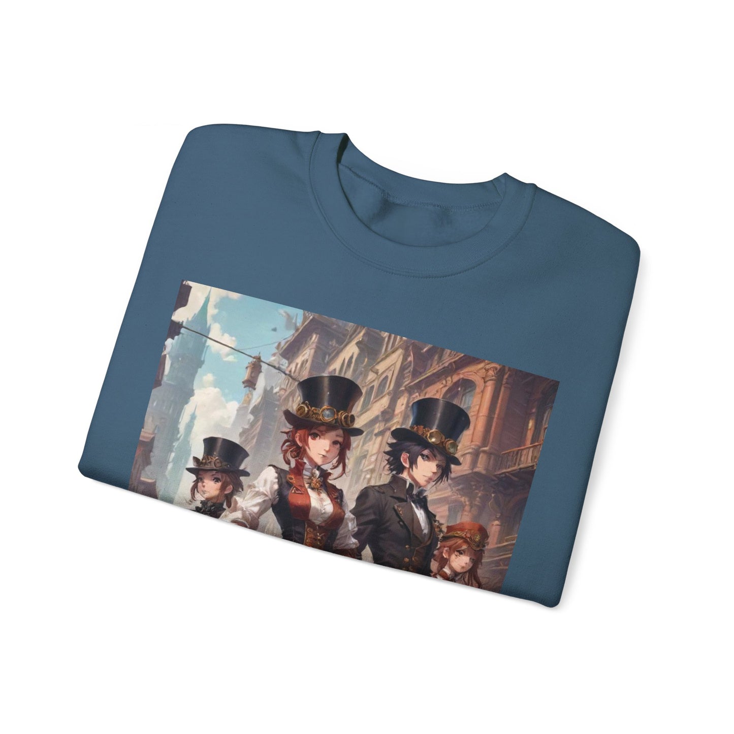 AI Anime Steampunk Crewneck Sweatshirt