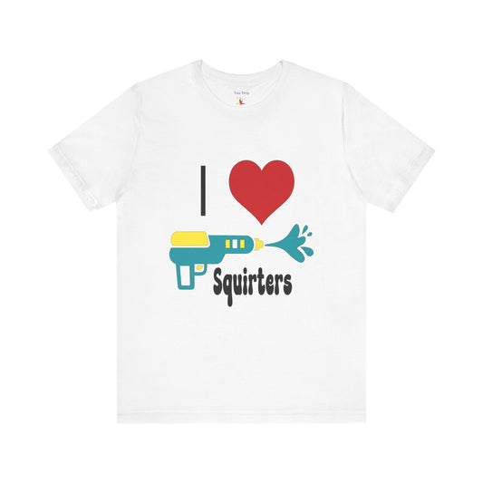 Funny Squirt Gun Joke Tee, Humorous Water Pistol T-Shirt, Prank Unisex Top, Hilarious Graphic Shirt, Sarcastic Men's Tshirt