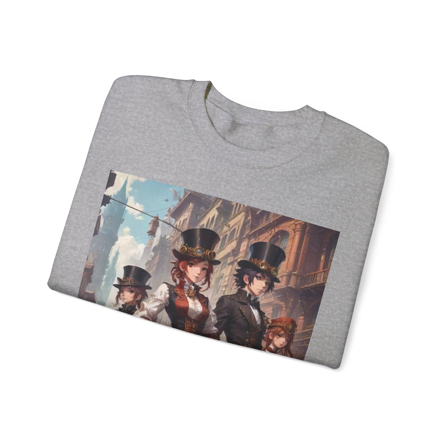 AI Anime Steampunk Crewneck Sweatshirt