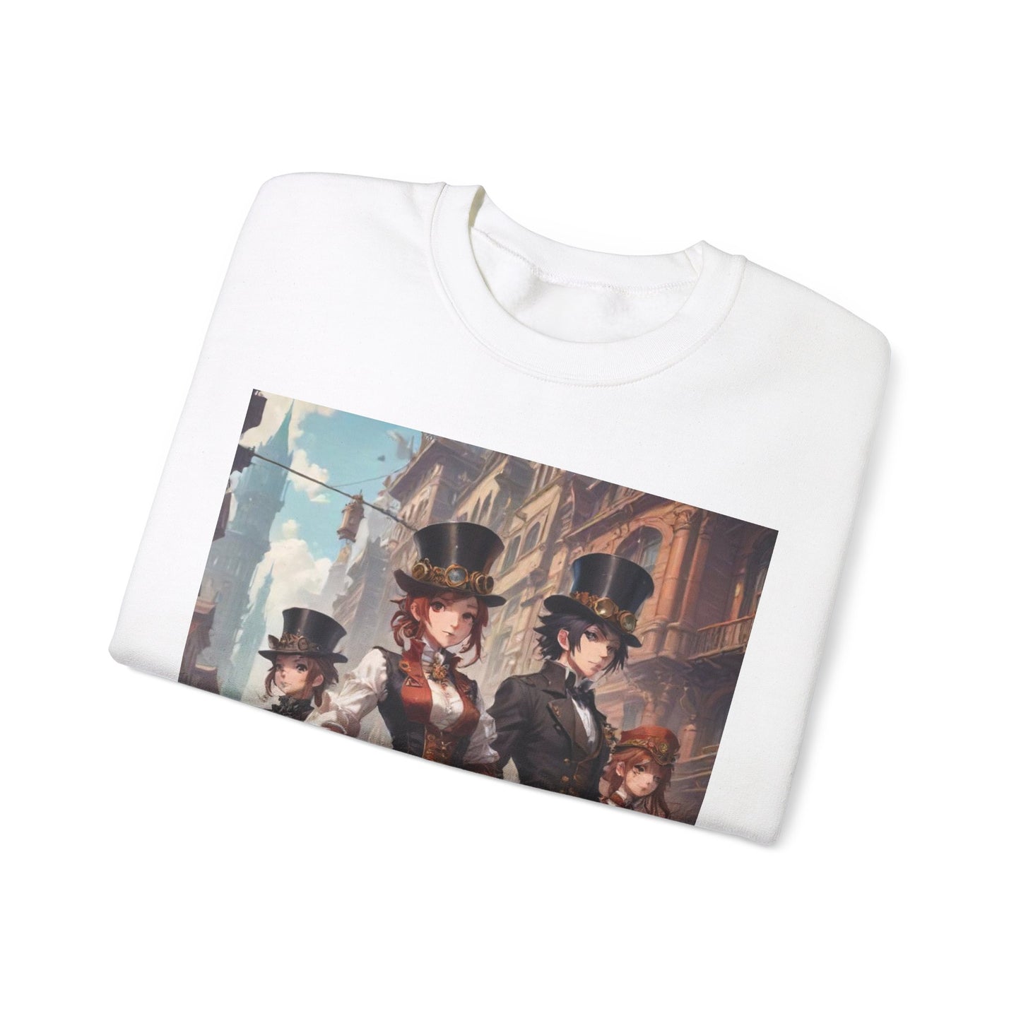 AI Anime Steampunk Crewneck Sweatshirt