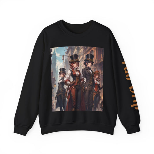 AI Anime Steampunk Crewneck Sweatshirt