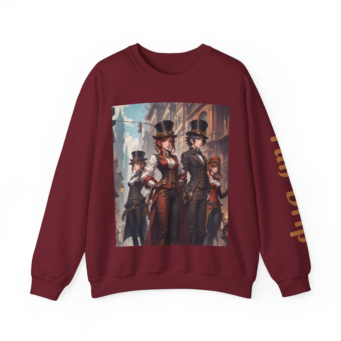 AI Anime Steampunk Crewneck Sweatshirt