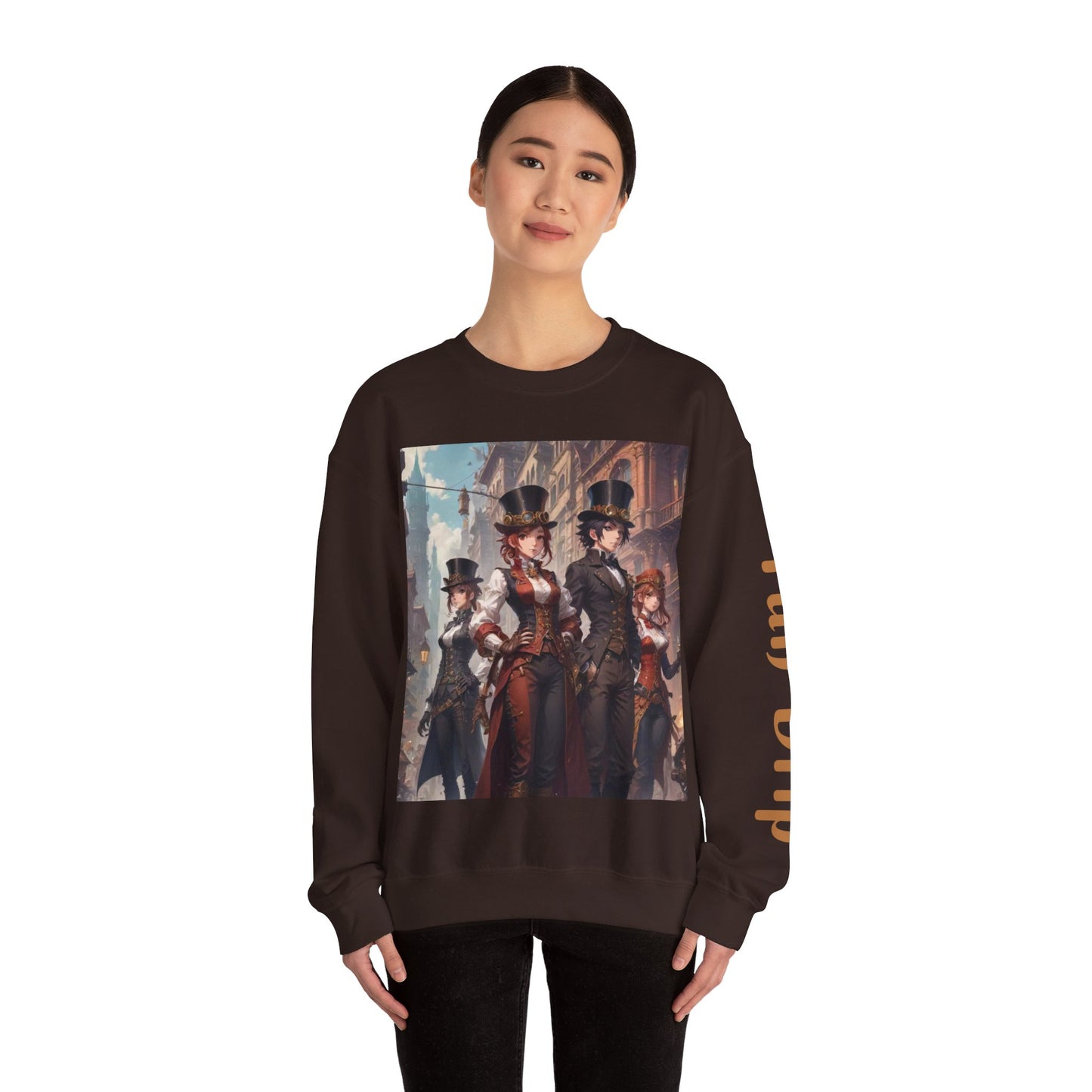AI Anime Steampunk Crewneck Sweatshirt