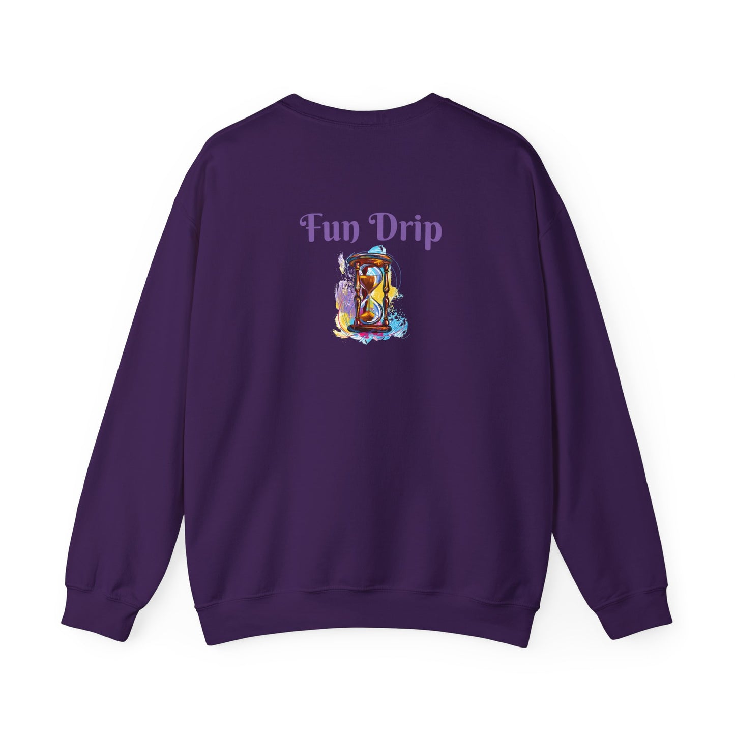 Unisex Heavy Blend Crewneck Sweatshirt, watercolor hourglass, colorful hourglass, time keeping, hourglass