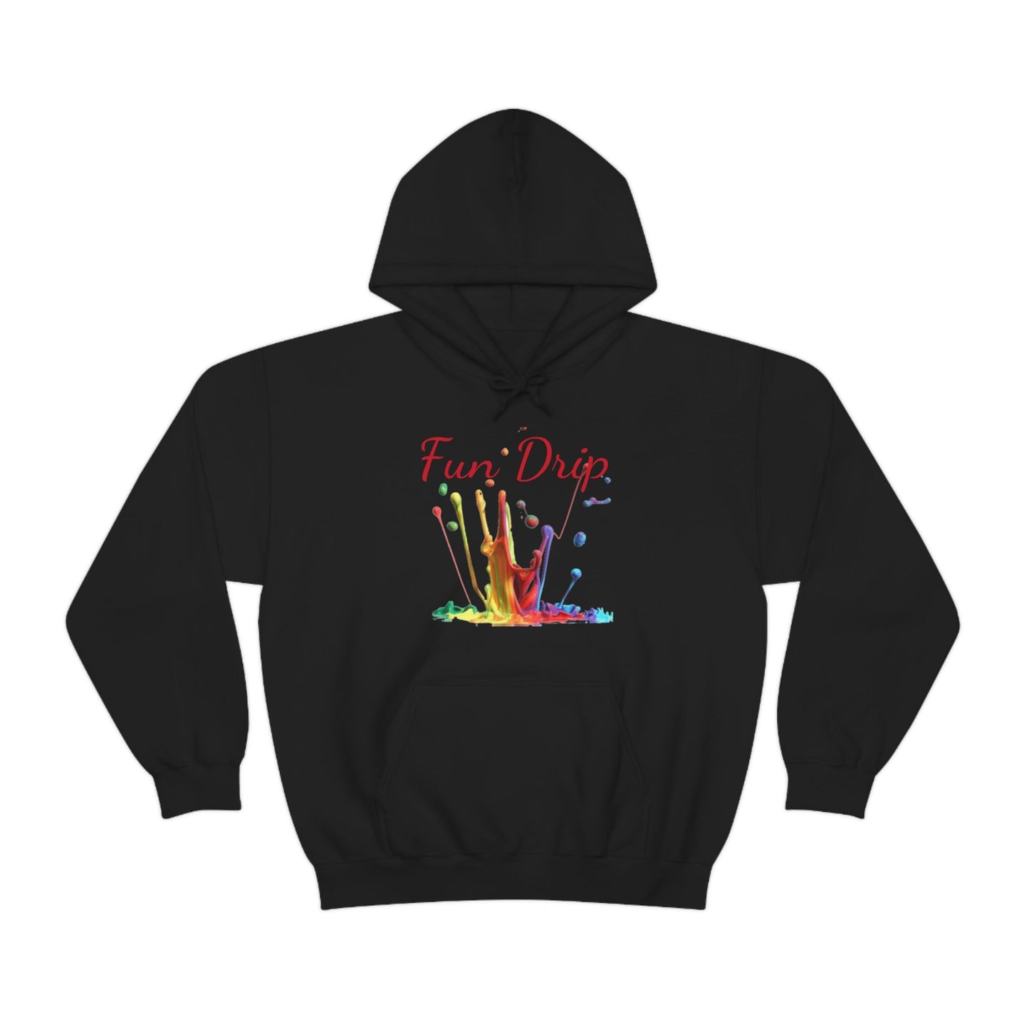 Unisex Heavy Blend Hooded Sweatshirt, Paint Dripping, Colorful, splatter, Fun, Paint