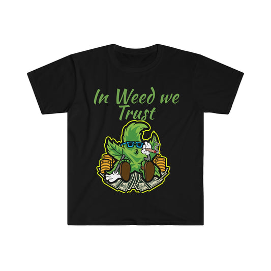 Unisex Softstyle T-Shirt, Trust weed, smoke, green, weed, money, stacks, cash