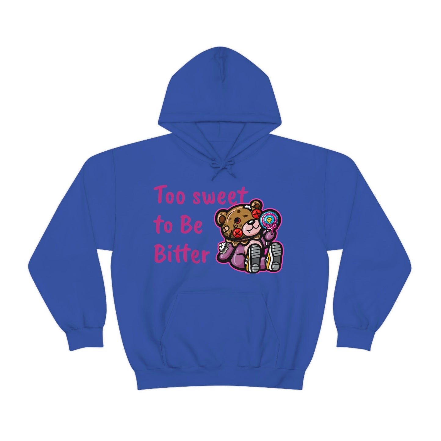 Unisex Heavy Blend Hooded Sweatshirt, sweet, bear, candy, hustle bear, lollypop, sucker